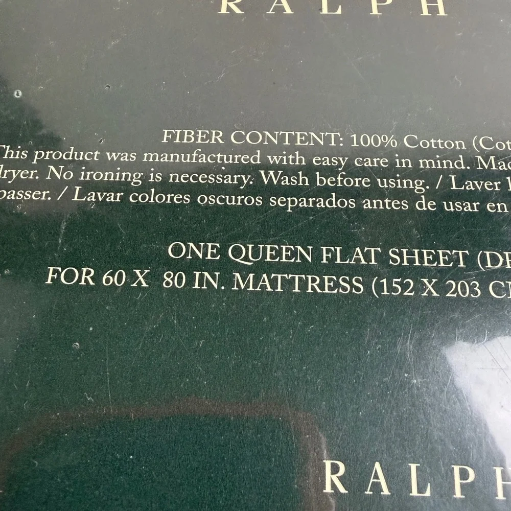 Ralph Lauren Flat Sheet Queen Melon Red